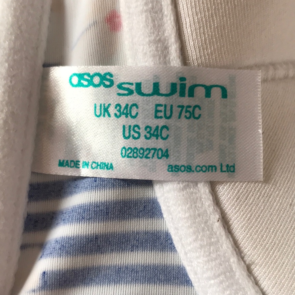ASOS Ruffled sleeve swim top - Picture 2 of 4